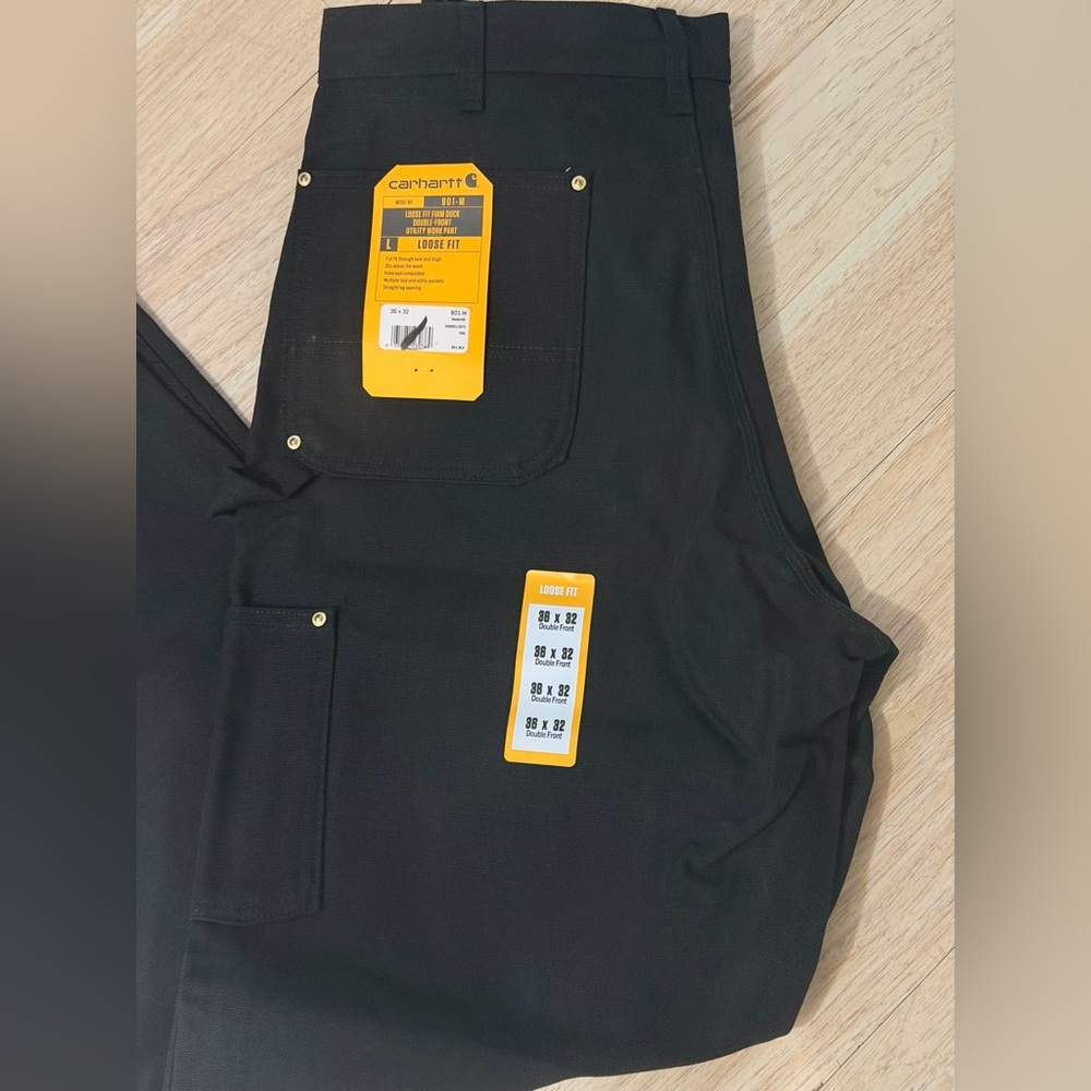 Carhartt Black Loose-Fit Work Pants